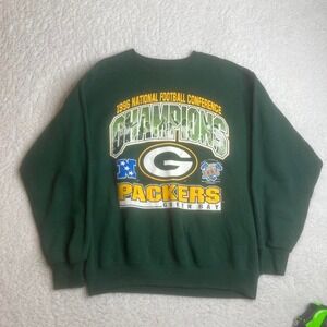 1996 Green Bay packers men's green crew neck sweatshirt Super Bowl vintage xl